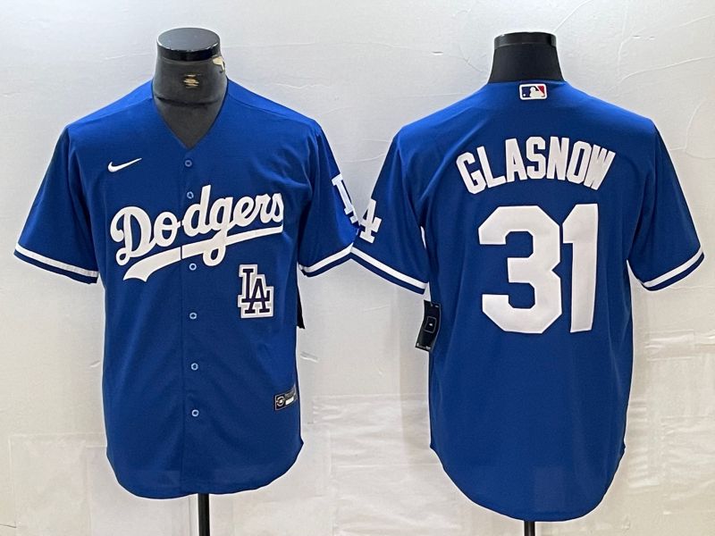 Men Los Angeles Dodgers #31 Glasnow Blue Nike Game MLB Jersey style 5->los angeles dodgers->MLB Jersey